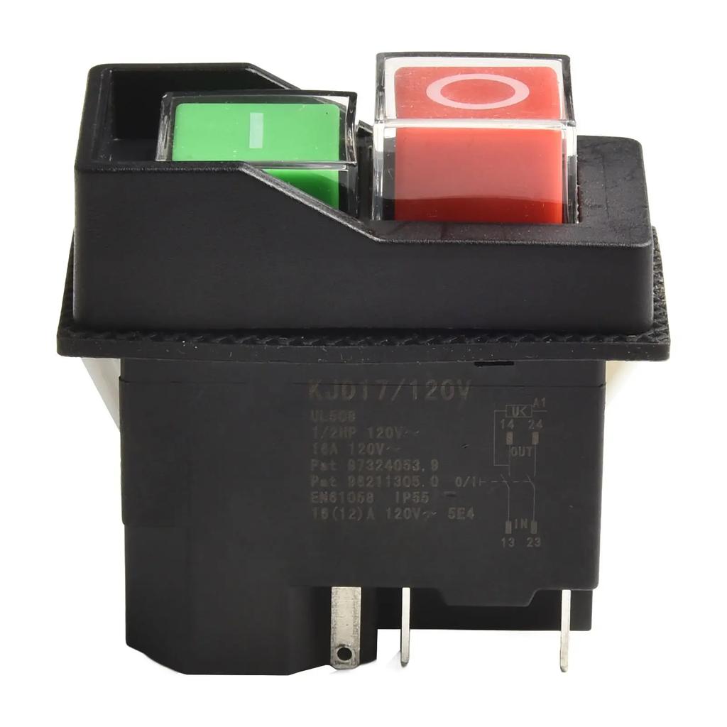 120V Pushbutton Switch KJD17120V 5Pin Configuration 16A Rating And Efficient For Machine Tools And Power Equipment