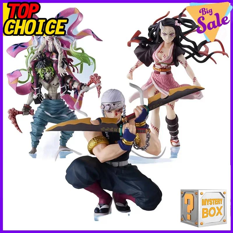 Demon Slayer Animationsfigur Blind Box Mystery Case Kit Kamado Nezuko Tanjiro Zenitsu Inosuke Hashira Sammlerwürdiges Spielzeug Zufällig