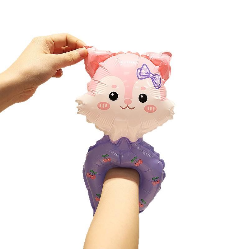 Children's Cartoon Wrist Balloons, Birthday Decorations, Kindergarten Small Gifts, Holding Inflatable Wristbands, Setting Up Stalls, Toys