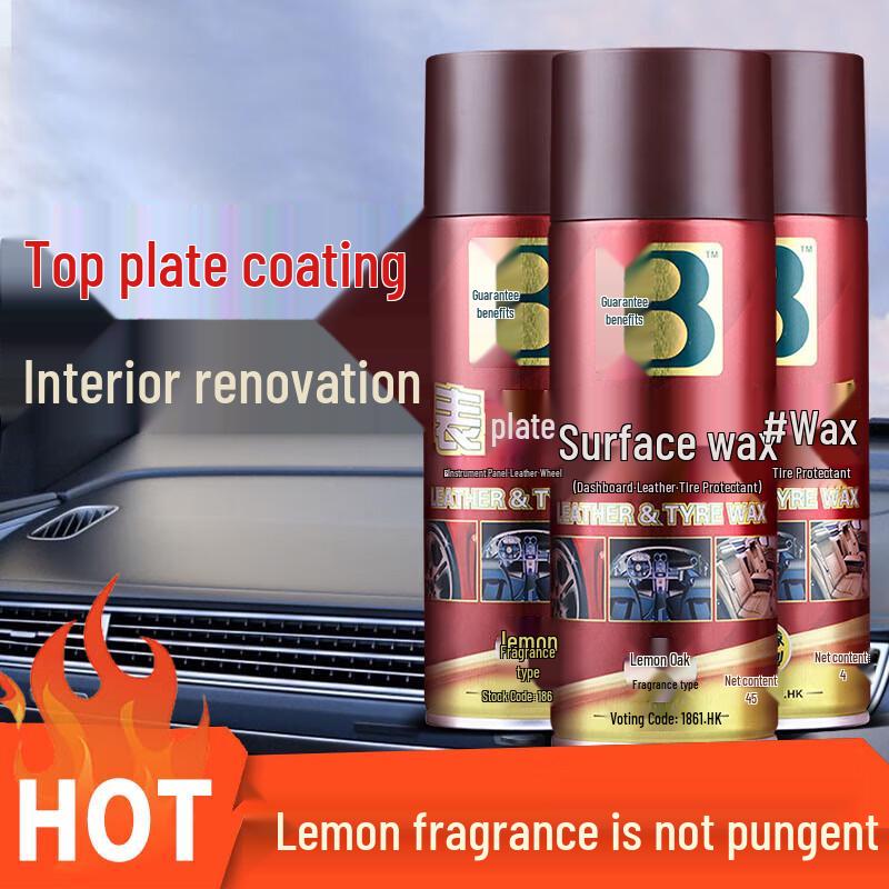 Baoshili Multi-Surface Interior Cleaner & Wax with Lemon Scent (3-Pack)