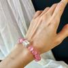 Pink Opal Natural White Crystal Bracelet Female Light Luxury Niche Simple Fairy Mori Crystal Bracelet Cold Wind