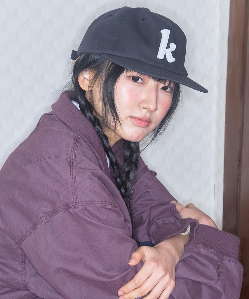 Kiibi K-Logo Applique Cap Black