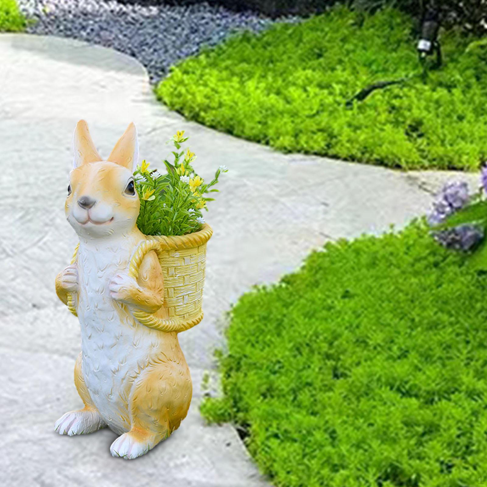 

Скульптура в виде цветочного горшка «Кролик» для использования на открытом воздухе и в помещении жёлтый