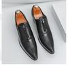 Men's Large Leather Formal High Heel Pointed Toe Cuban Shoes – Spring/Autumn Height-Boost Business & Wedding Banquet Footwear