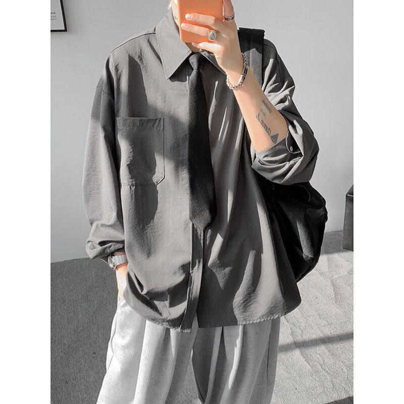 Fang Shaonan Men's Casual Large Size Long-Sleeved Shirt Sanbaistudio Spring New Loose Shirt