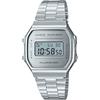 Casio A168WEM-7DF Digital Quartz Watch Silver Stainless Steel Unisex