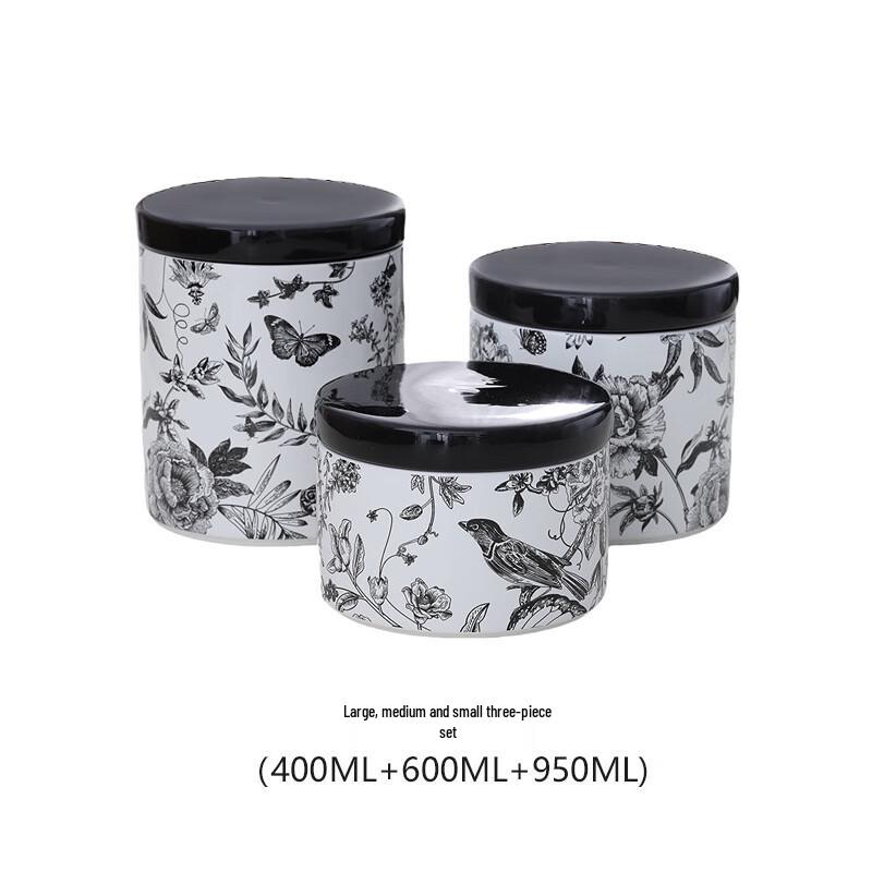 

ZISIZ Enamel Storage Jar Set