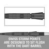 Target Darts Swiss Storm ONYX Dart Points of Replacement Steel Dart Points (Set 3) 26mm/30mm/35mm - Silver/Gold/Black (26mm, Black)