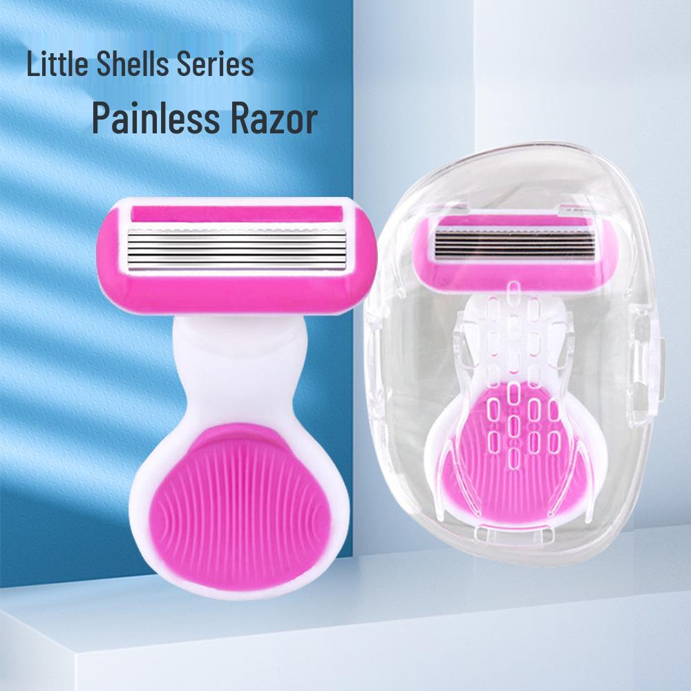 6-Layer Blade Pink Women's Razor for Underarms & Intimate Areas