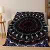 Regenbogen Mandala Blume Chakren Yoga Bohemia Kunst Flanell Decke, Gemütliche Weiche Überwurfdecke für Zuhause Schlafzimmer Bett Sofa Abdeckung Kinder Geschenk
