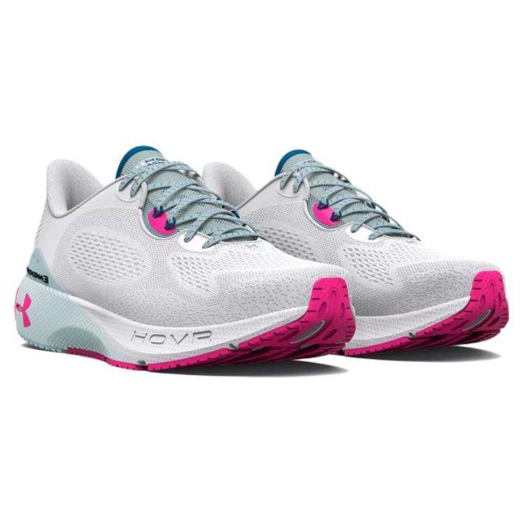 Under Armour Women's HOVR Machina 3 Running Shoes White Breaker Blue 3024907-103