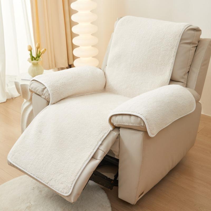 1PC Lamm Plüsch Liegesofa Kissen Nordic Rutschfeste Dicke Warme Sofa Matte Einfarbig Sessel Abdeckung für Schlafzimmer Wohnzimmer