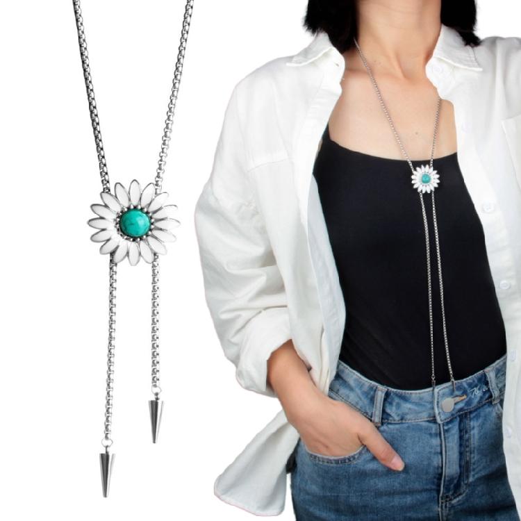 Bolo Tie Necklace for Teenage Girls Cool Chokers Daisy Jewelry Neck Chain
