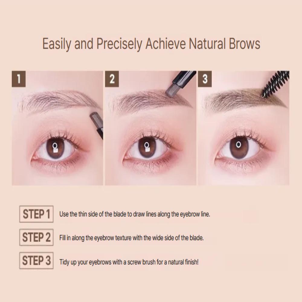 WAKEMAKE Natural Hard Brow Pencil 1+1 Set