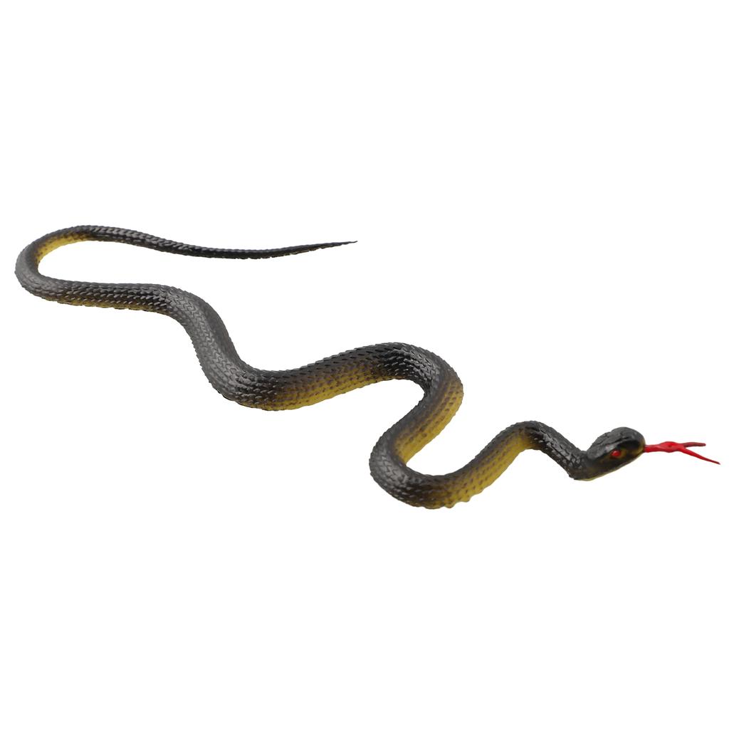 Gartendeko Gummi-Attrappe Schlange, Realistisch 45cm Scherzartikel mit Herausgestreckter Zunge, Vogelschreck, Tolles Stressabbau-Geschenk