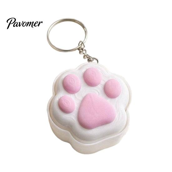 Fidget Clicker Keychain Cat Paw Keychain, Stress Relief Kitten Purse Charm Toy, Backpacks Handbag Keyring for Women Girls Toy