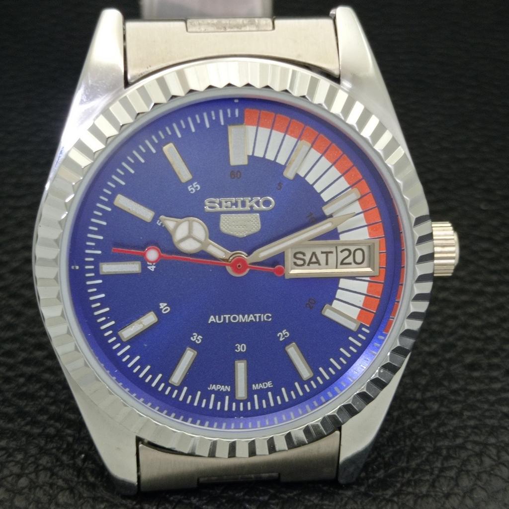 VINTAGE REFURBISHED SEIKO 5 AUTOMATIC 6309A JAPAN MENS BLUE DIAL WATCH a440717-4 Sk-a440717