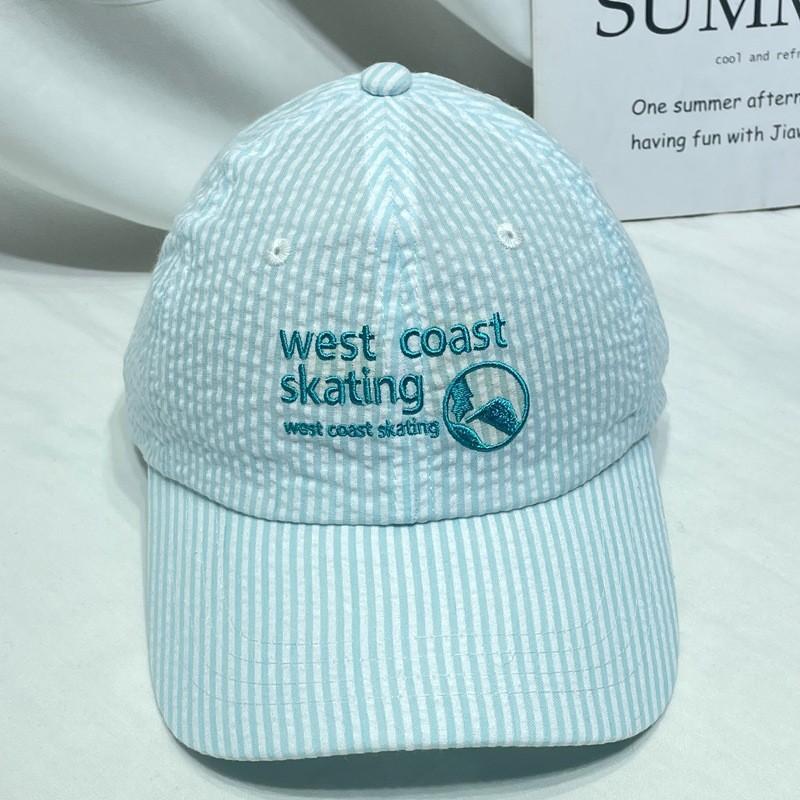 Embroidered Letter Baseball Cap With Flat Top And Wide Brim For Summer Fashion