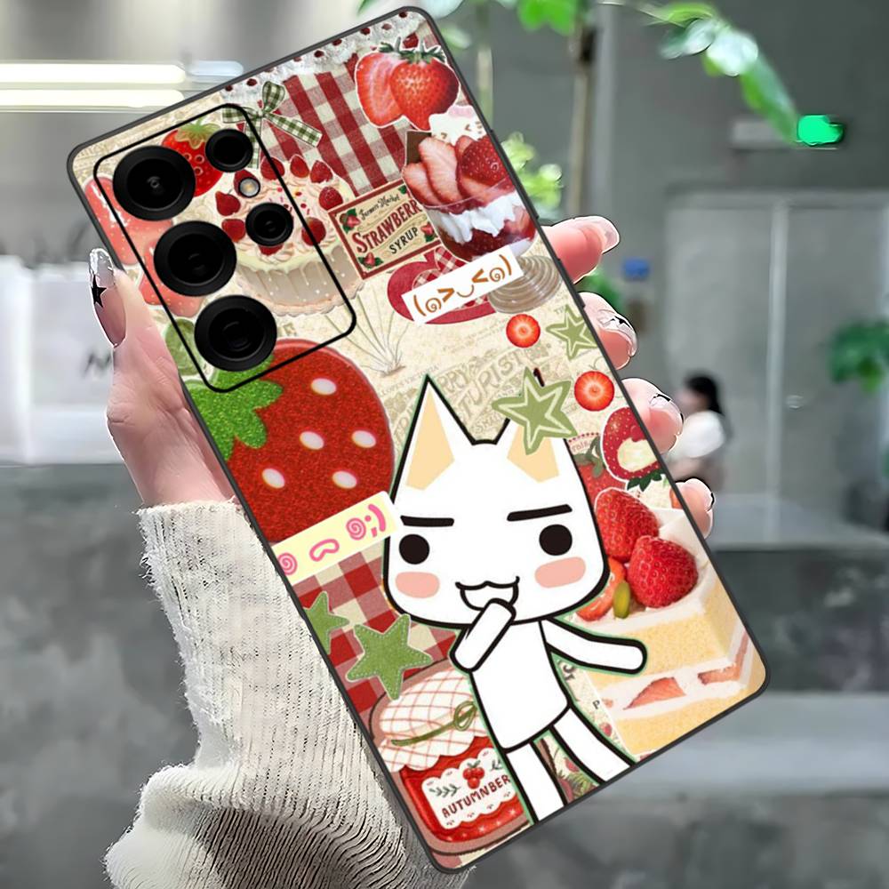 Popular Cute T-Ttoro I-Inoue Cat Phone Case For Samsung S 24 Fe 25 Ultra Plus 20 Lite 21 30 22 23 24 22 Ultra 5G Fundas