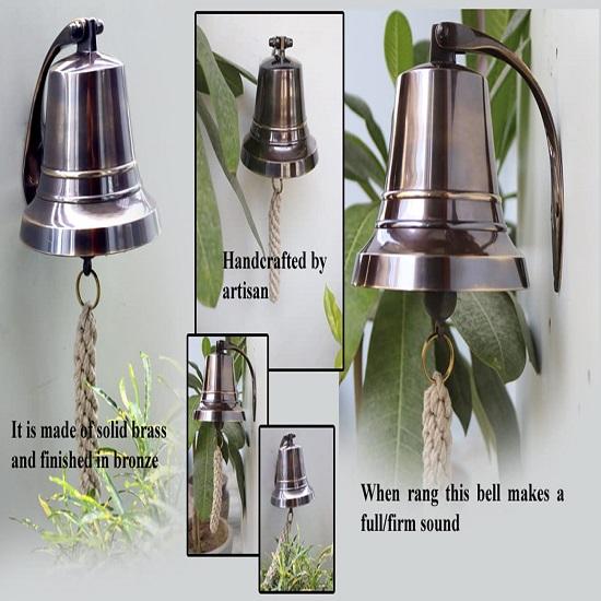 13,97 cm Massivmessingglocke Nautische Wandhängeglocke Perfekt