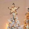 Yousheng Christmas Tree Topper Star with Light Simple Installation Luminous Hollow Star Tree Topper Christmas Tree Decoration