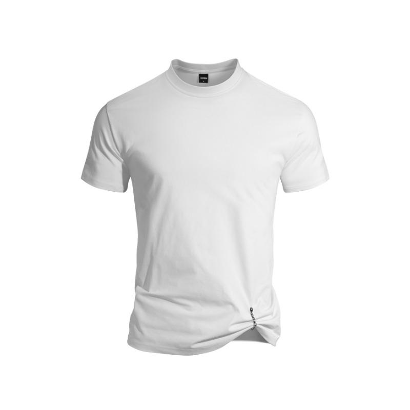 

Mens Casual Solid Mock Neck Short Sleeve T Shirt Slim Fit Basic Tee S белый