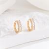 4PCS Shiny Crystal Tragus Huggie Earring Set Fashion Zircon Cartilage Hoop Earrings Helix Piercing Bulk Flower Lobe Ear Stud Lot