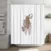 Insect Shower Curtain Vintage Entomology Art Bathroom Decor Nature Bug Print Backdrop Halloween Gothic Wall Hanging