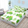 Kreskówkowy Wzór Żaby Materac Trzyczęściowy Zestaw Pościeli z Nadrukiem Cyfrowym Dorosły Dzieci