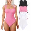New women's sexy sleeveless onesie slimming high elastic belly lift hip slim jumpsuit
