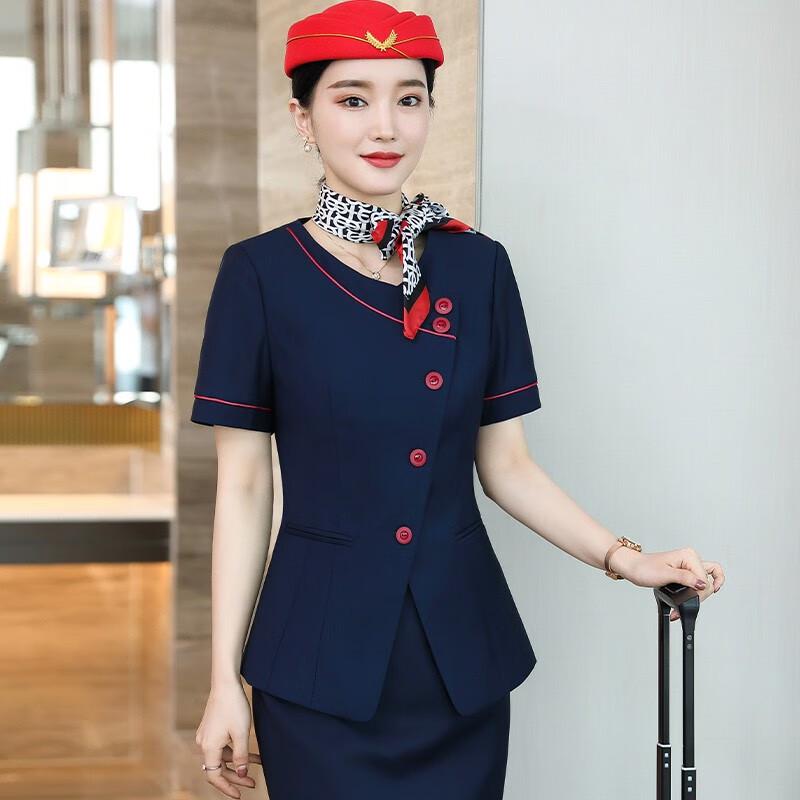Women's Short-Sleeved Suit Skirt Set