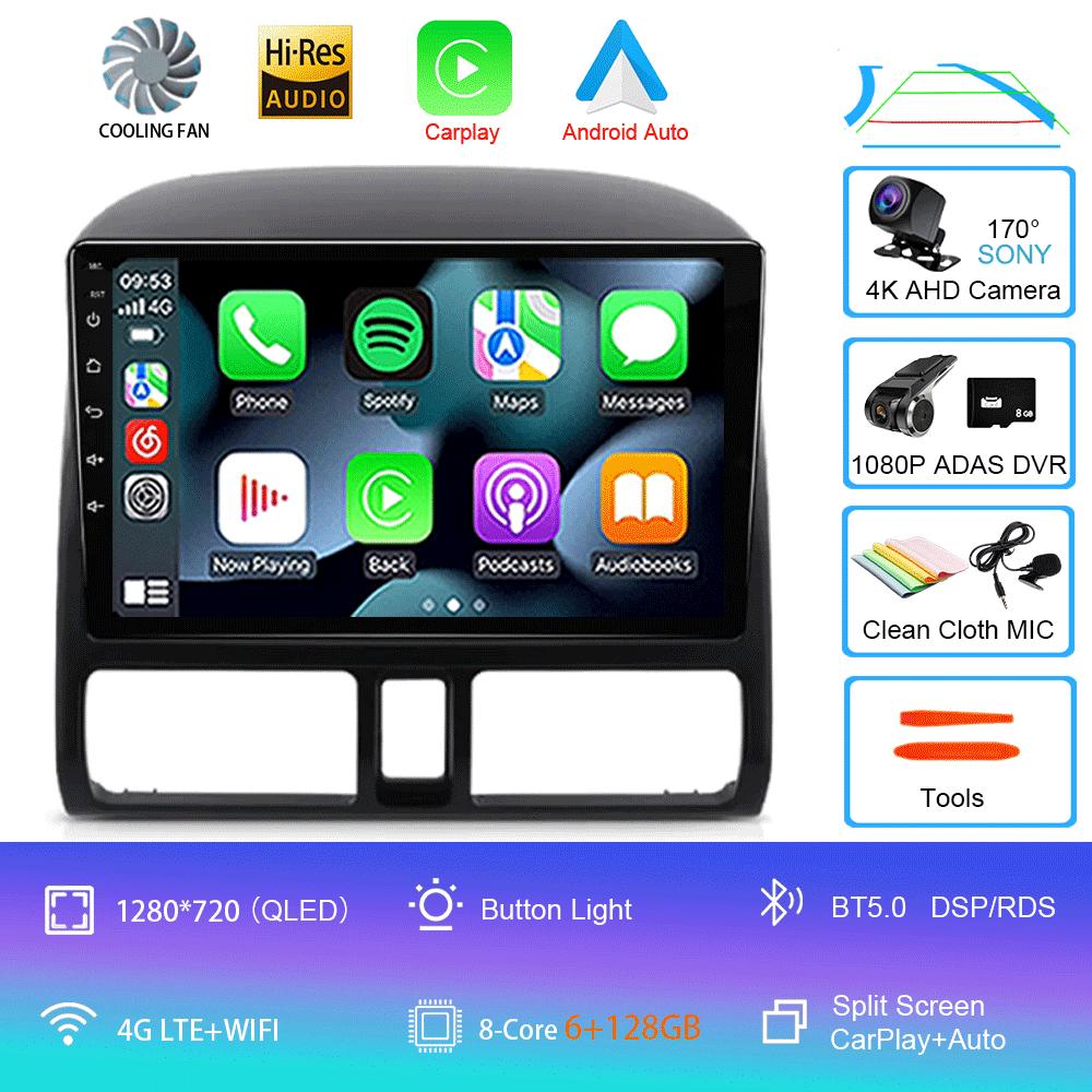 Android 14 Carplay Car Radio For Honda CRV CR-V 2001 - 2006 Multimedia Player GPS Navigation Head Unit 2din Stereo WIFI+4G