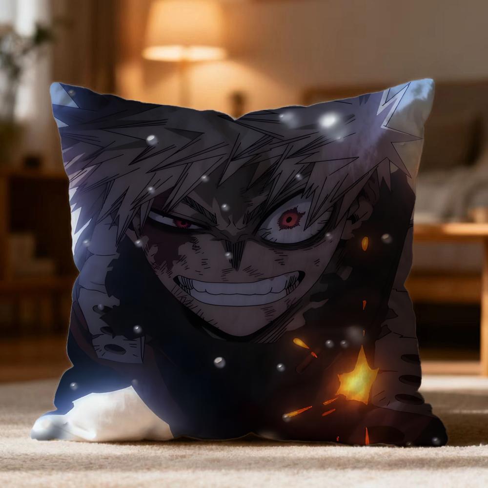 Fashion M-Mmy Hero Academia Cushion Cover Soft Washable Pillow Case Multi-Scene For Couch Bed Travel Office Use