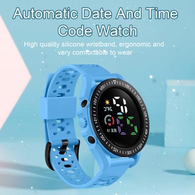 Kids LED Digital Sports Watch Waterproof Comfortable Silicone Band Calendar Week Display Boys Girls Fashion Electronic Clock