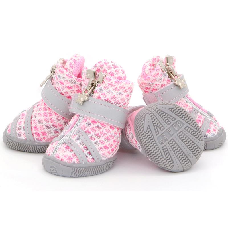 Spring Summer Pet Dog Shoes Breathable Mesh Small Dog Shoes Anti-slip Dog Sports Boots for Teddy Chihuahua