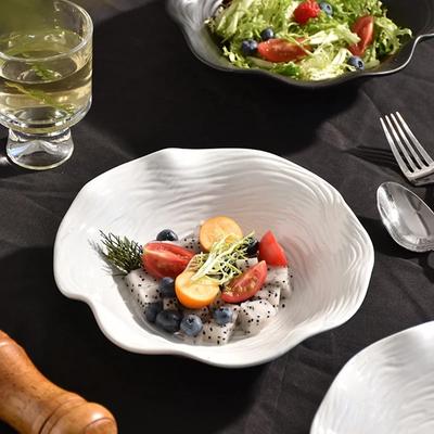 Kreative unregelmäßige Keramikschale Luxusrestaurant Köstliche Salatschüsseln Zuhause Nachmittagstee Joghurt-Salatschüssel Einzigartiges Geschirr