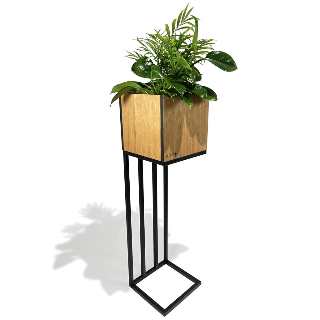 Harmonic Oak loft plant stand 22x22x80 cm