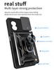Slide Lens Protect Armor Case For OPPO A17 A15 A16 A18 A38 A58 A78 4G A98 A79 A57 A57s A60 Cover Ring Stand Holder Fundas Coque