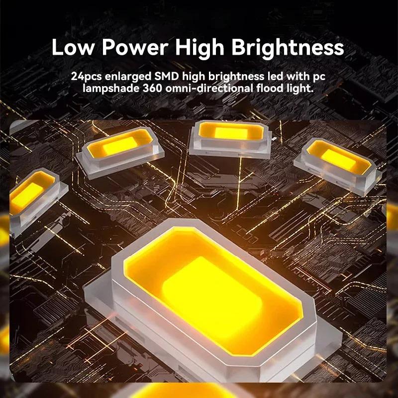 Rechargeable LED Camping Lights Multifunctional Waterproof Camping Light Built-in Battery Outdoor Camping  Emergency Power Bank