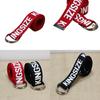 Fashionable Letter Printed Double Buckle Design Women Canvas Belt For Casual Fashion