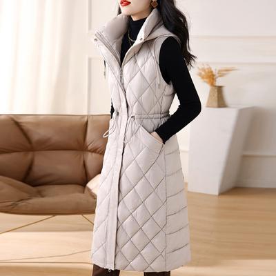 Autumn Sleeveless Vest Women Parkas Hooded New Fashion Slim Warm Clothes for Women Long Coats Winter Waistcoat
