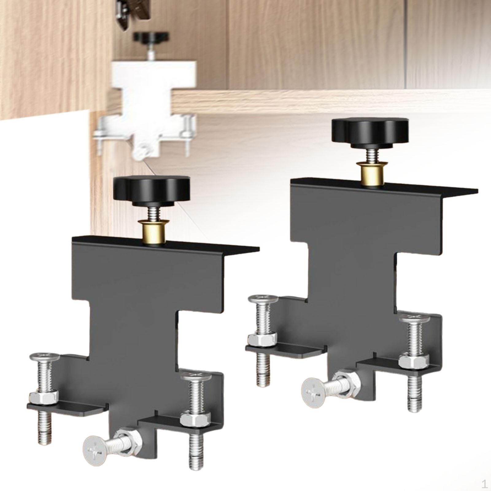 

2 шт. Монтажный приспособление для дверцы шкафа, точный портативный удобный крепежный инструмент Cast Iron Material