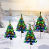 1/2/4PCS Solar Christmas Tree Lights Waterproof Outdoor LED Garden Lamps For Lawn Patio Landscape Decoration Party