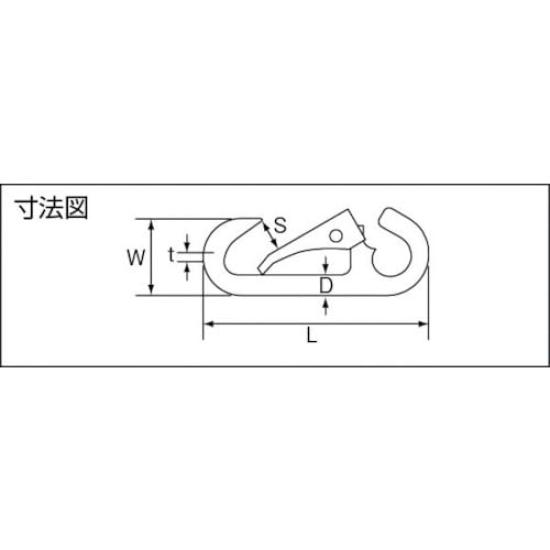 TRUSCO Stainless Steel Snap 7mm Wire Diameter x 9mm Opening of TSF-6D Hooks, D-Shaped, (Pack 2)