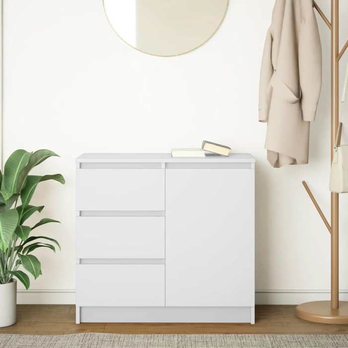 VidaXL Buffet with Drawer White 71x35x65 Cm Engineered Wood, Storage Furniture, Buffet, Entrance Furniture, Buffet Furniture 861571