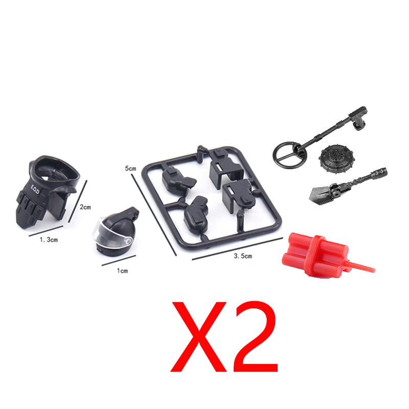Military Building Blocks Solider Figures Weapons Camouflage Guns RPG Equipment Package Shields EOD M1919A4 Roadblock Mini Bricks