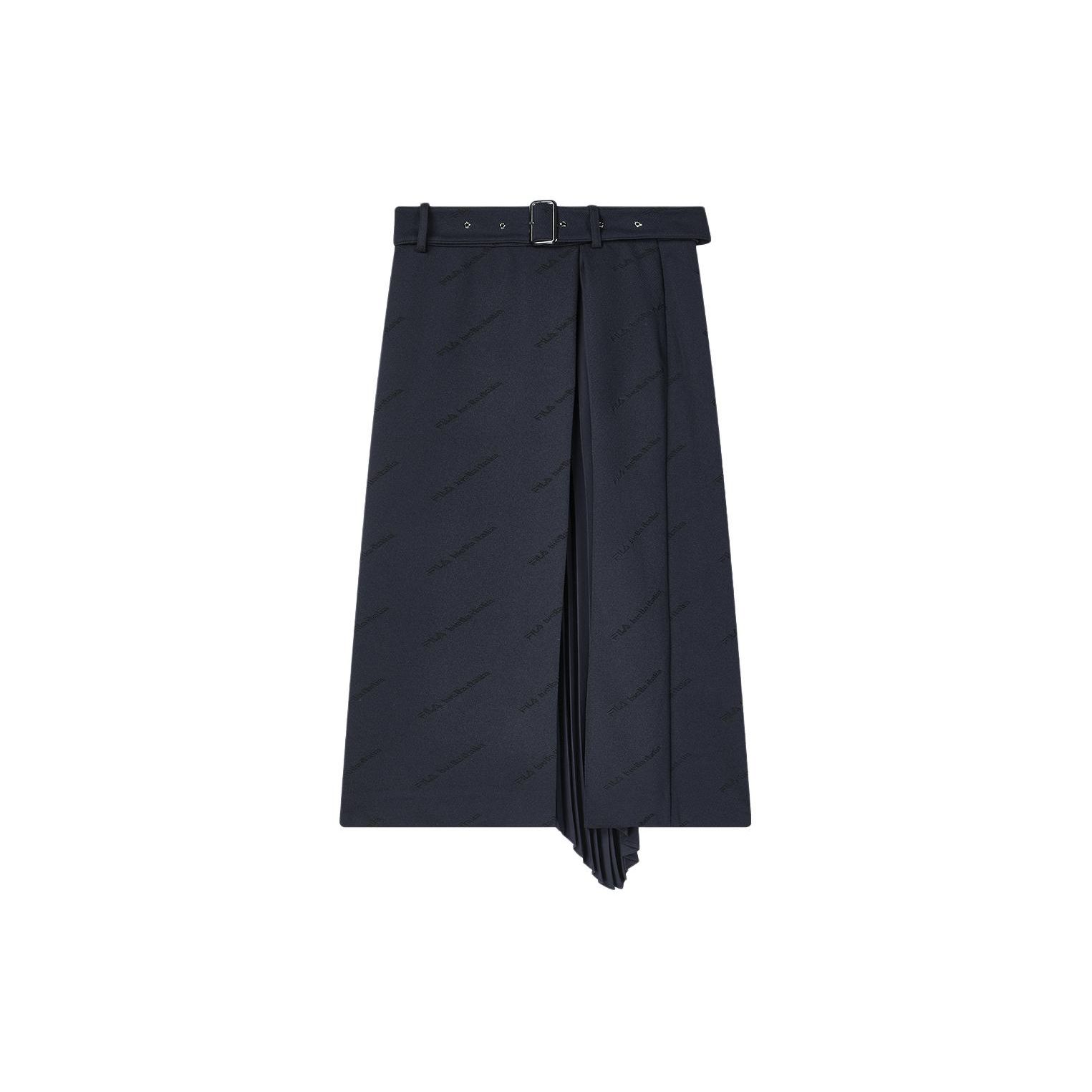 

FILA Emerald Solid Color Irregular Lace-Up Casual Long Skirt Women skirts Midnight-Blue F11W414301F-NV