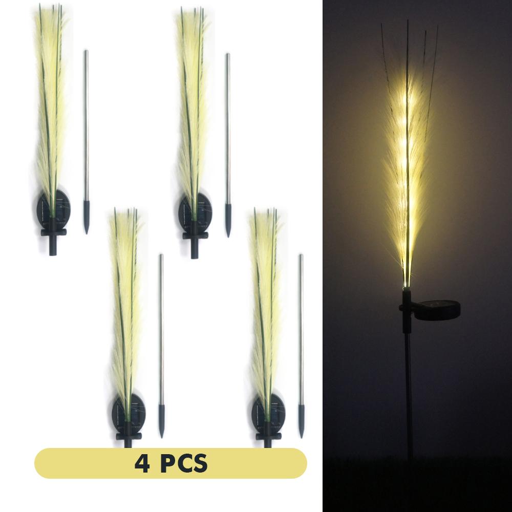 LED Solar Reed Lamp Garden Landscape Light Outdoor Waterproof Lawn Light Yard Christmas Decoration Path Lighting Decoration