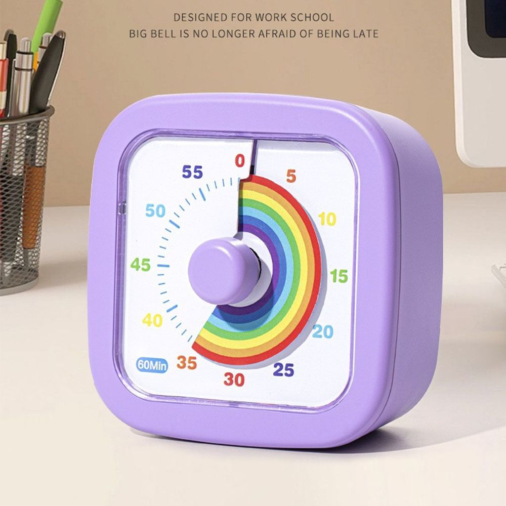 60 Minutes Visual Timer Round/Square Ultra Silent Countdown Alarm Clock Self-discipline Visualization Kitchen Timer Indoor3