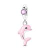 Copper Cross Birthday Stone Silicon Stop Charms Bead Dolphin Horseshoe Pendant For Original Bracelet Women Jewelry